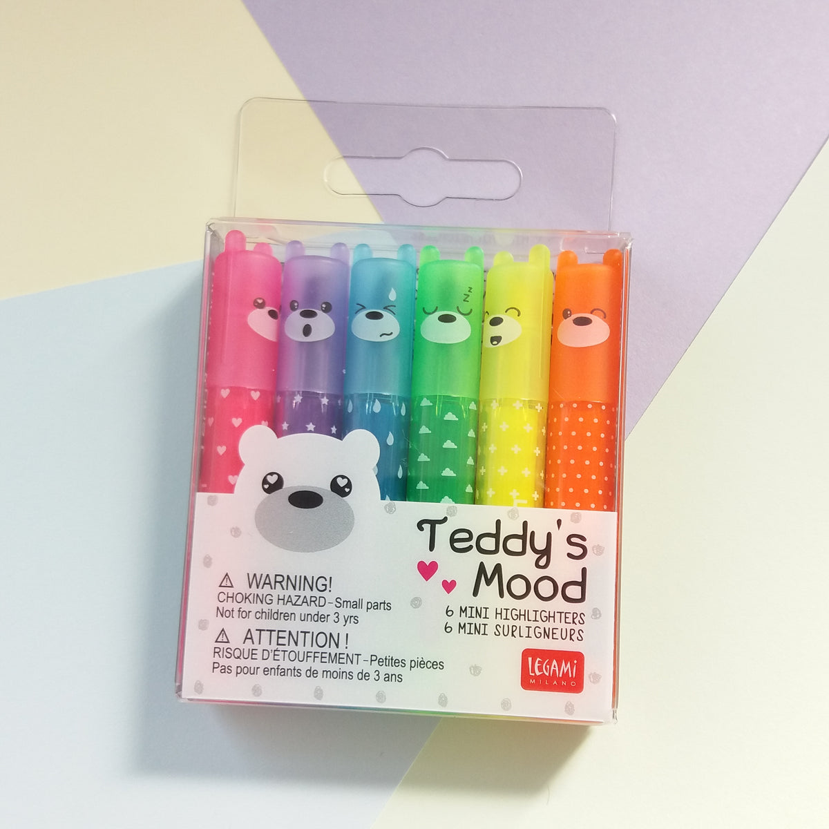 Teddy's Mood  6 Mini Highlighters Set – Copy Concept