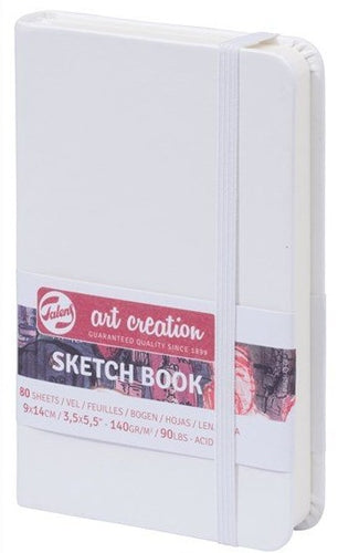 A6-ish White Sketchbook | 80 Sheets | 140gsm Cream Pages