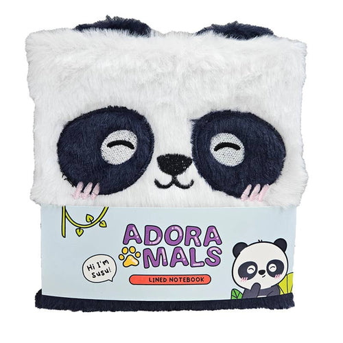 Puckator Ltd - Adoramals Panda Plush Fluffies Notebook