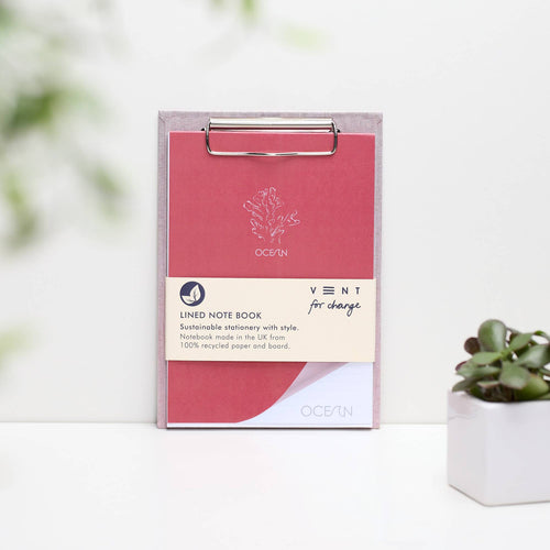 VENT for Change - A5 Clipboard & Shopping Pad - Ocean Collection - Coral Pink