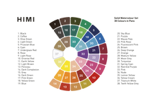 West Design Products UK - HIMI Solid Watercolour Set 38 In Pans, Colours,  Blue