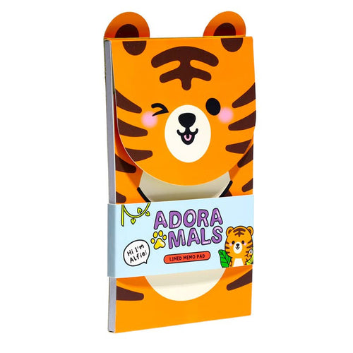 Puckator Ltd - Adoramals Tiger Flip Open Shaped Memo Pad