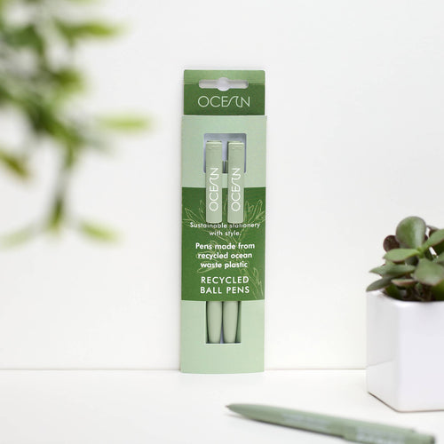 VENT for Change - Pack of 2 recycled pens - Ocean Collection -Algae Green