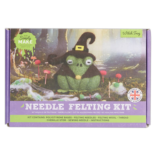 West Design Products UK - Simply Make Needle Felting Kit Halloween, Witch Frog, Gifts