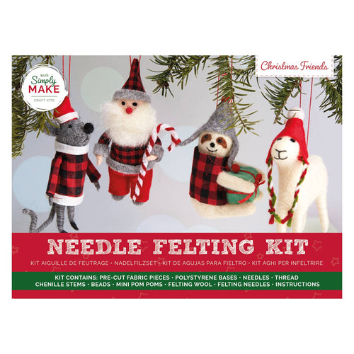 West Design Products - Simply Make Needle Felting Kit - Christmas Chums Set of 4