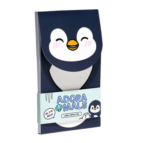 Puckator Ltd - Adoramals Penguin Flip Open Shaped Memo Pad