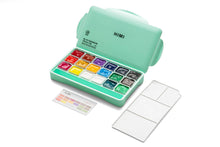 West Design Products UK - HIMI Jelly Cup Gouache Set 18 Paint Colours, Green Case