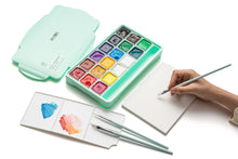 West Design Products UK - HIMI Jelly Cup Gouache Set 18 Paint Colours, Green Case