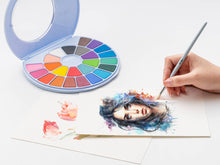 West Design Products UK - HIMI Solid Watercolour Set 24 Colours In Pans + Brush, Blue
