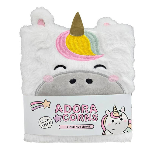 Puckator Ltd - Adoracorns Unicorn Plush Fluffies Notebook