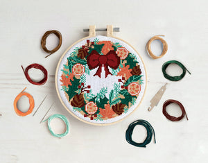 West Design Products UK - Simply Make Cross Stitch Kit - Autumn Wreath