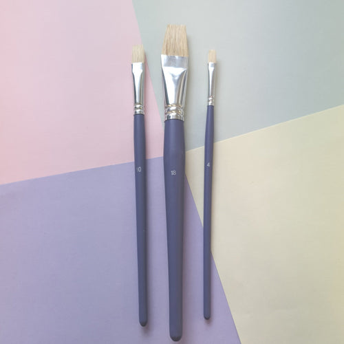 White Bristle Brushes | Pack of 3