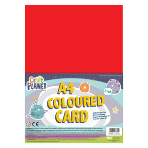 Craft Planet Multi Colour Card A4 210gsm 25 Sheets