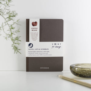 Recycled SUCSEED A5 Notebook – Coffee Beans