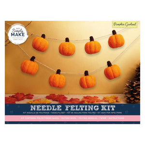 West Design Products - Simply Make Needle Felting Kit - Pumpkin Garland