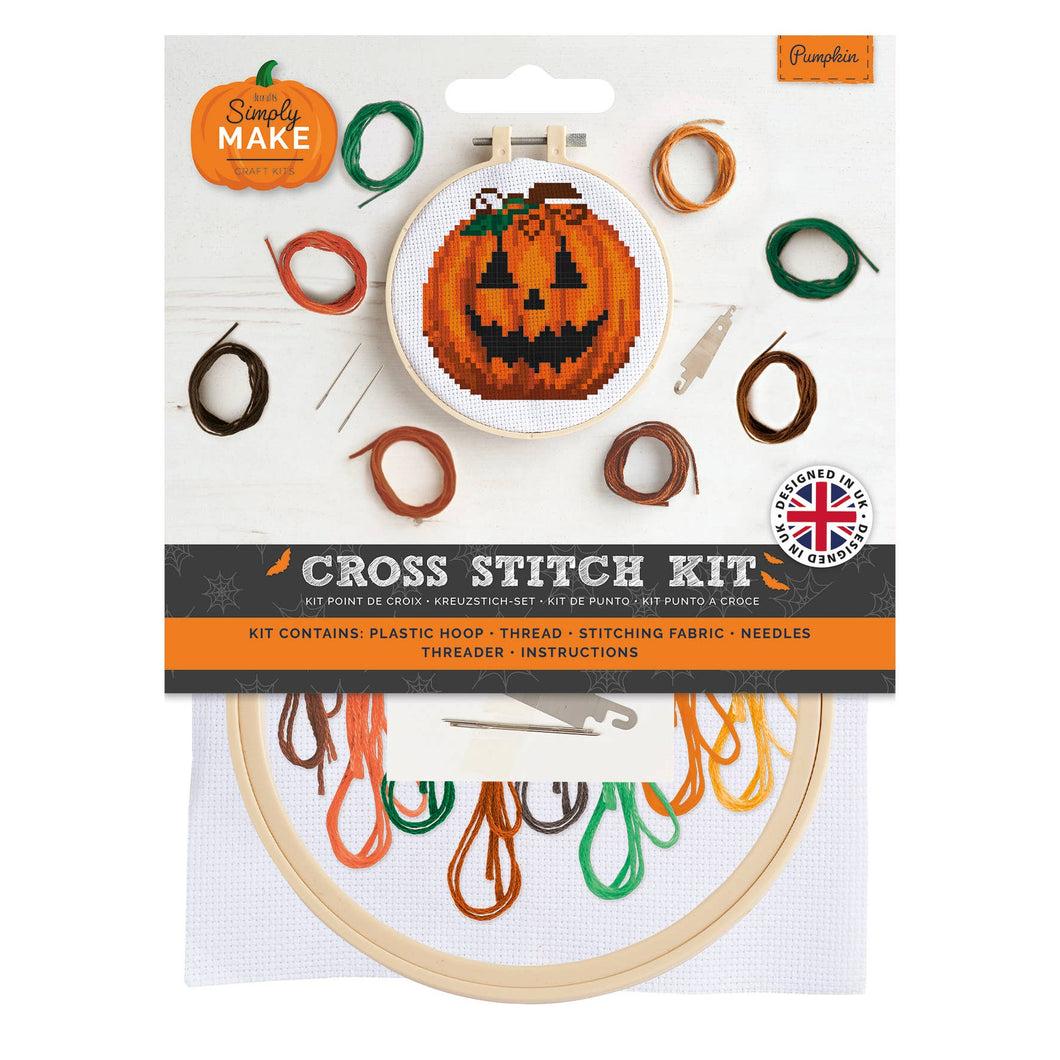 West Design Products - Simply Make Cross Stitch Kit - Pumpkin
