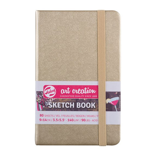 A6-ish Metallic Gold Sketchbook | 80 Sheets | 140gsm Cream Pages