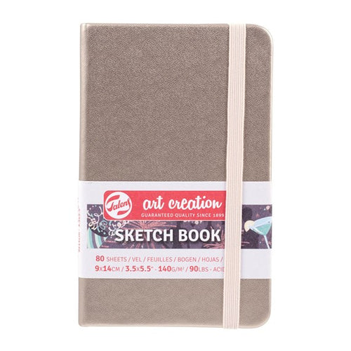 A6-ish Metallic Pink Sketchbook | 80 Sheets | 140gsm Cream Pages