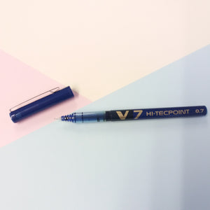 Blue V7 Hi Techpoint Needlepoint Fineliner Pen