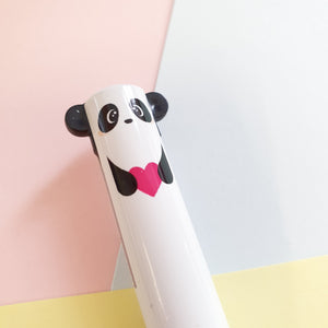 Panda |  Click Clack 2 Colour Pen | Pink & Black ink