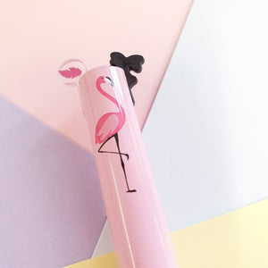 Flamingo |  Click Clack 2 Colour Pen | Black & Pink ink