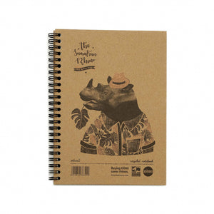 Recycled Rhino Wirebound Lined Notebook | A4 or A5