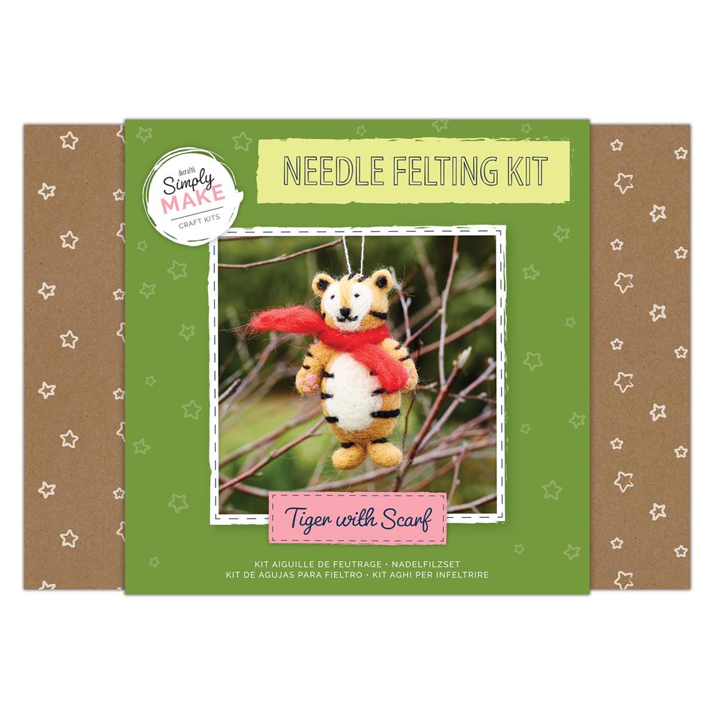 Tiger with Scarf | Needle Felting Kit