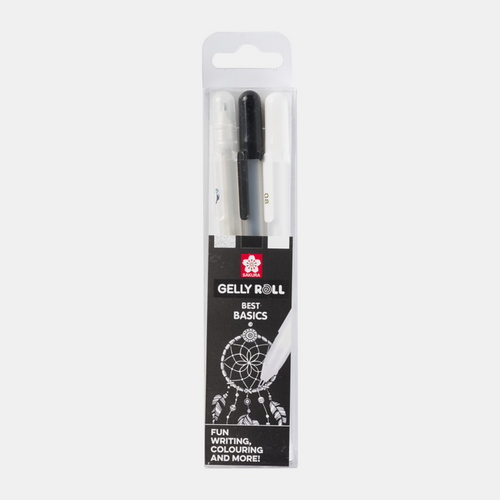 Gellyroll Basics Gel Pens | 3 Pack | White, Black & Sparkle