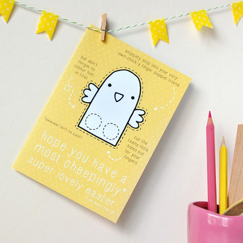 Chick Finger Puppet | Handmade Greetings Card