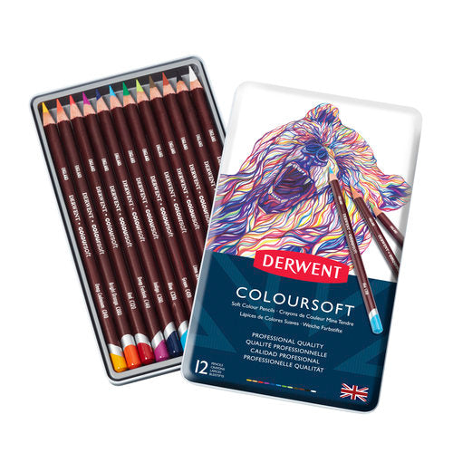 Derwent Coloursoft Pencils | Tin of 12