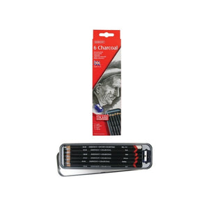 Copy of Derwent™ 6 Charcoal Sketching Pencils Tin  (With Sharpener)