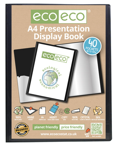40 Pocket Presentation Display Book | Recycled | Eco Eco
