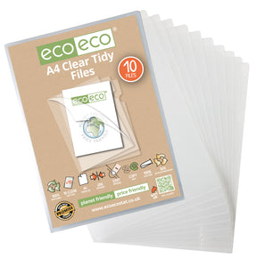 Pack of 10 A4 Tidy Files | Recycled | Eco Eco