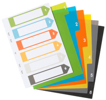 Numbered 1-6 A5 Index File Dividers | Recycled | Eco Eco