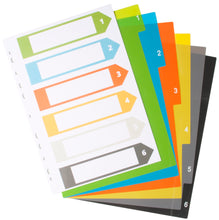 Numbered 1-6 A4 Index File Dividers | Recycled | Eco Eco
