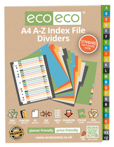 A-Z A4 Index File Dividers | Recycled | Eco Eco