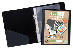 A5 Ring Binder with 12 Pockets  | Recycled | Eco Eco