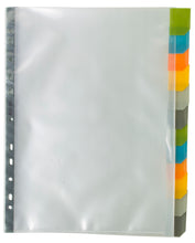 12 Tabbed A4 Punched Pockets | Recycled | Eco Eco