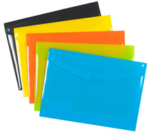 Pack of 5 A5 Colour Press Stud Wallets | Recycled | Eco Eco