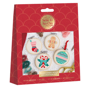 Sew & So On Embroidery Hoop Decorations - Deck the Halls