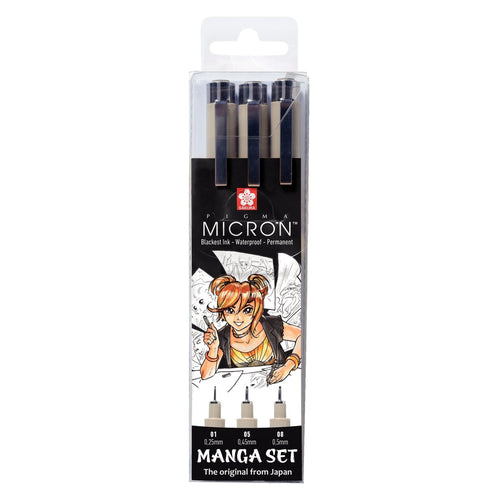 Mangaka | 3 Pack Artist's Micron Fineliners