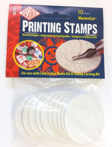Lino Cutting Printing Stamp Discs refill pack |  Pack of 10