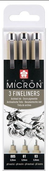 Set of 3 Fineliners | Pigma Micron Fineliners